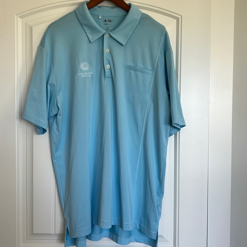 Adidas blue golf shirt extra large